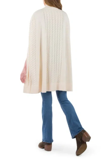 Patricia Nash Cable Knit Cape In White