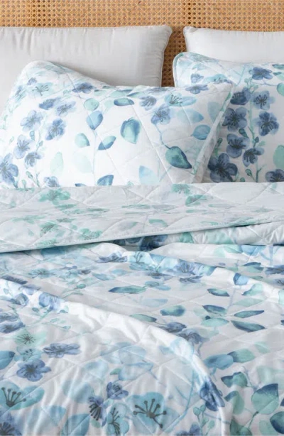 Woven & Weft Watercolor Leaves Quilt & Sham Set In Multi