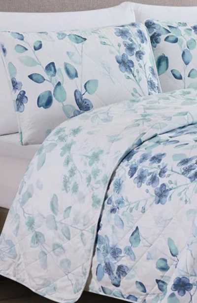 Woven & Weft Watercolor Leaves Quilt & Sham Set In Multi