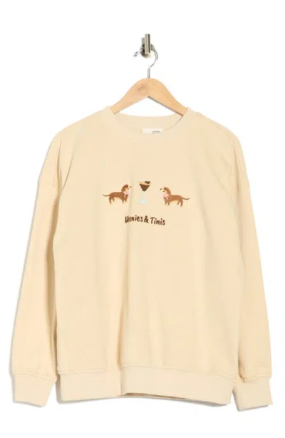 Sunday Edition Weenies & Tinis Sweatshirt In Brown