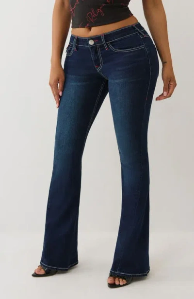 True Religion Joey Low Rise Flare Jeans In Blue