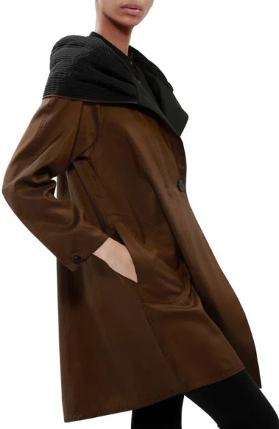 Mycra Pac Donatella Reversible Hooded Raincoat In Brown