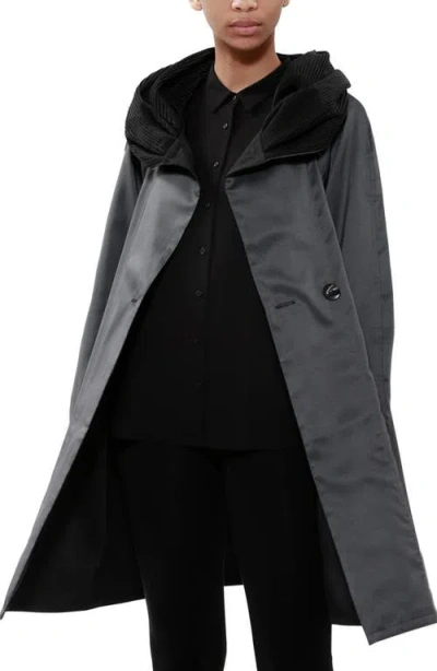 Mycra Pac Donatella Reversible Hooded Raincoat In Black