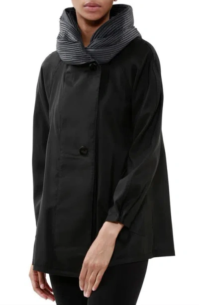 Mycra Pac Mini Donatella Reversible Hooded Raincoat In Black