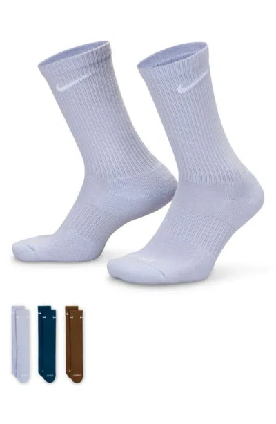 Nike Assorted 3-pack Everyday Plus Cushion Crew Training Socks In Multi