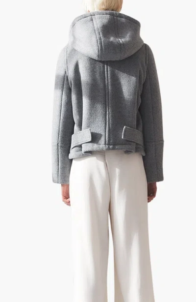 Caalo Down Wool Hooded Coat In Multi