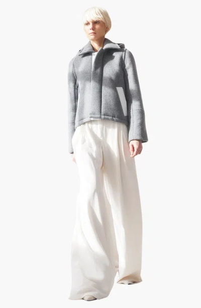 Caalo Down Wool Hooded Coat In Multi