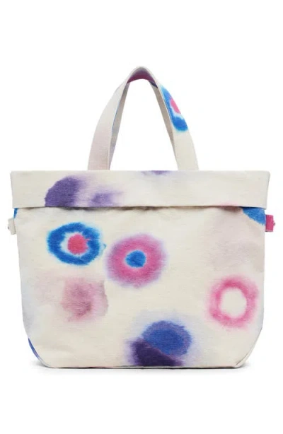 Desigual Print Canvas Shopper In Neutral