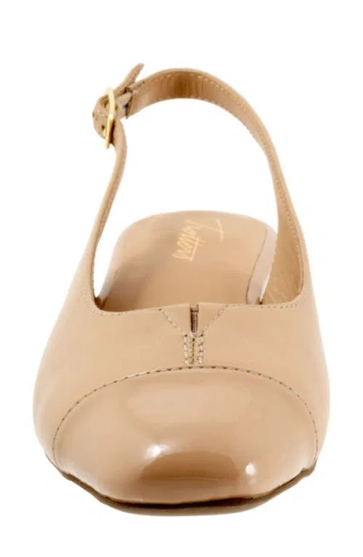 Trotters Dea Slingback Cap Toe Wedge Pump In Neutral