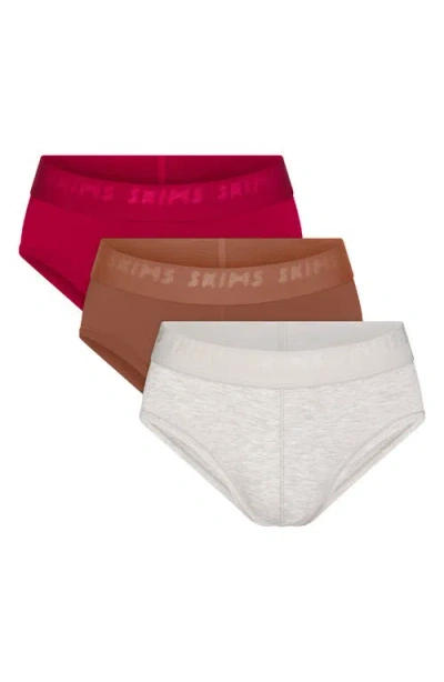 Skims 3-pack Seamless Modal Blend Briefs In White