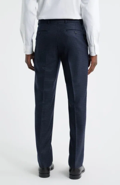 Berle Multicolor Check Wool Dress Pants In Multi