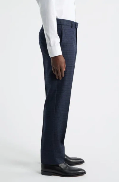 Berle Multicolor Check Wool Dress Pants In Multi