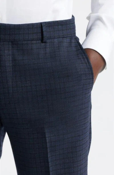 Berle Multicolor Check Wool Dress Pants In Multi