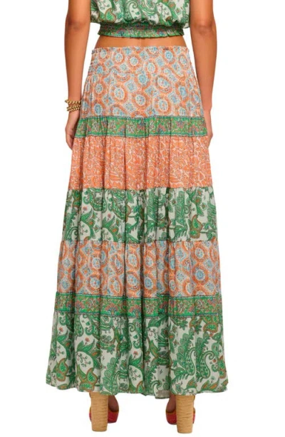 Ramy Brook Dorotha Mixed Print Maxi Skirt In Multi