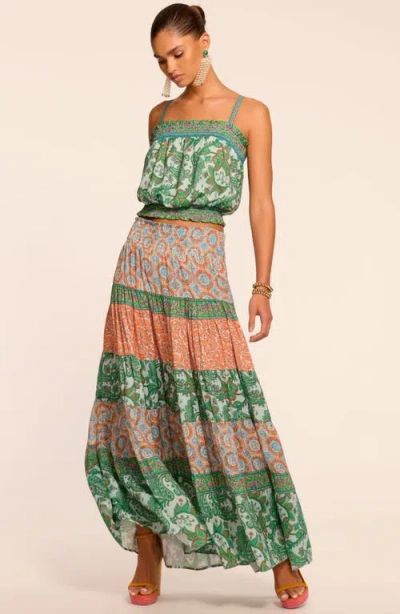 Ramy Brook Dorotha Mixed Print Maxi Skirt In Multi