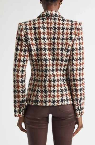 L'agence Marie Houndstooth Double Breasted Blazer In Multi