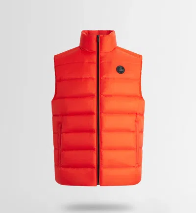 Fusalp Gorvone Sleeveless Down Jackets In Orange