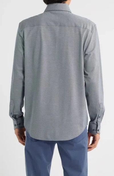 Bugatchi Devon Ooohcotton® Button-up Shirt In Blue