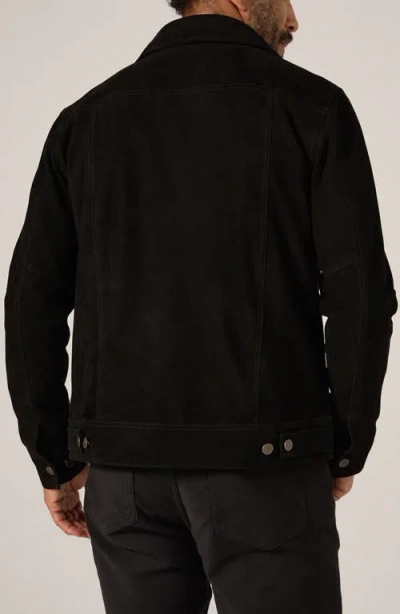 7 Diamonds Outback Front Zip Suede Jacket In Black