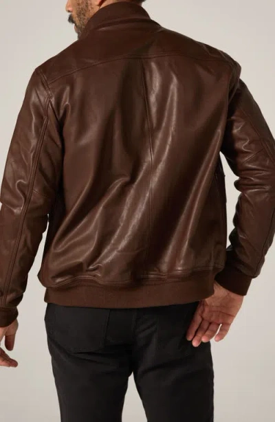 7 Diamonds Pathfinder Genuine Leather Jacket In Brown