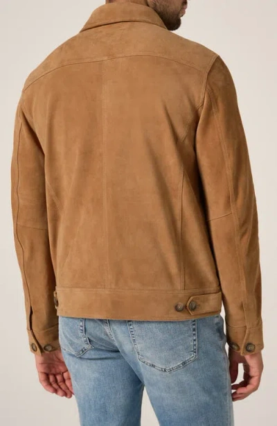 7 Diamonds Suede Flight Jacket In Brown