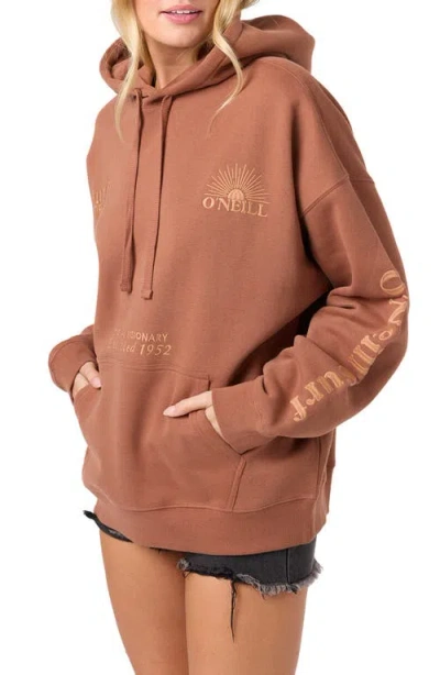 O'neill Chore Break Oversize Hoodie In Brown