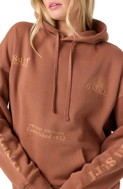 O'neill Chore Break Oversize Hoodie In Brown