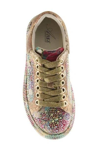 Azura By Spring Step Crystalushus Embellished Platform Sneaker In Multi