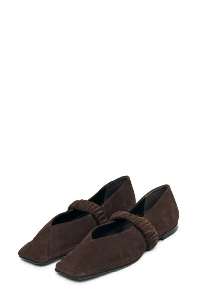 Alohas Lautan Square Toe Mary Jane Flat In Brown