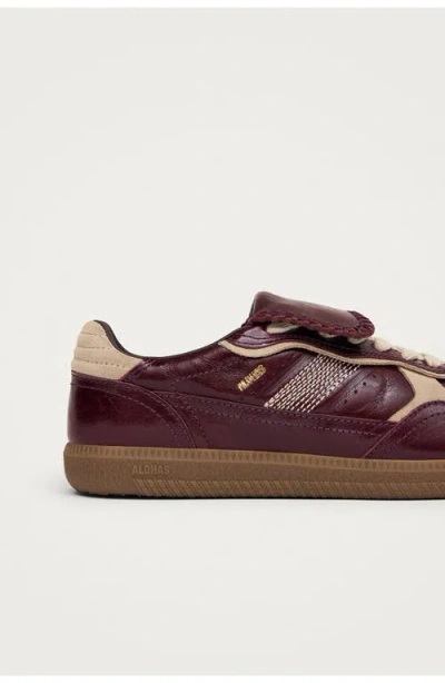 Alohas Tb.490 Club Patent Deep Burgundy Leather Sneakers In Brown