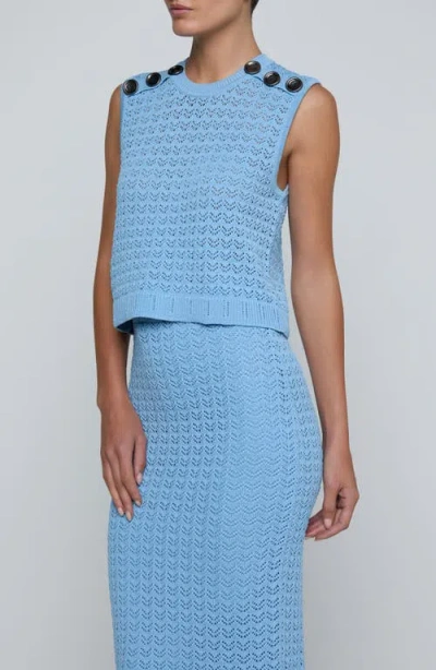 L'agence Max Sleeveless Pointelle Top In Multi