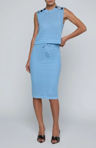 L'agence Max Sleeveless Pointelle Top In Multi