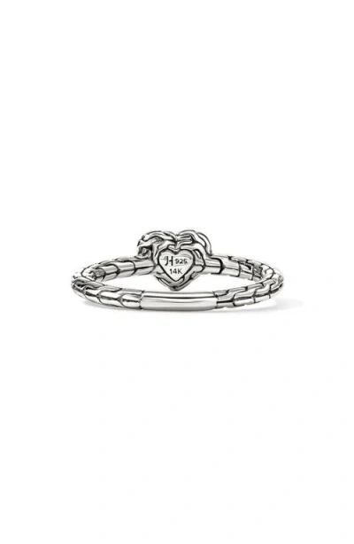John Hardy Essentials Heart Ring In Silver