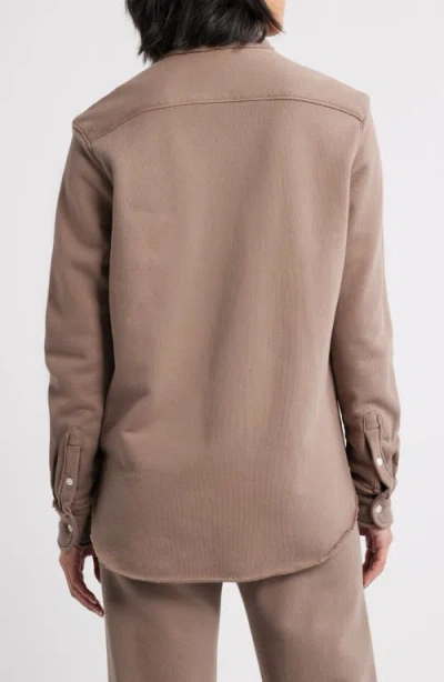 Frank & Eileen Eileen Relaxed Terry Button-up Shirt In Brown