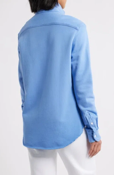 Frank & Eileen Eileen Relaxed Terry Button-up Shirt In Blue