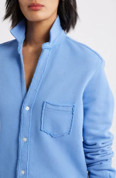 Frank & Eileen Eileen Relaxed Terry Button-up Shirt In Blue