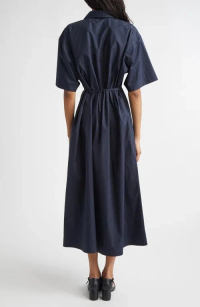 Plan C Oversize Cotton Shirtdress In Multi