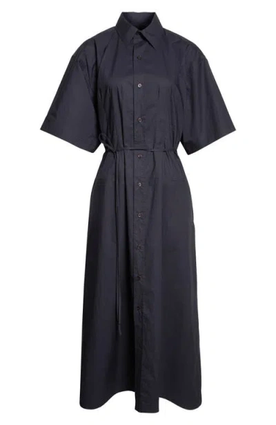 Plan C Oversize Cotton Shirtdress In Multi