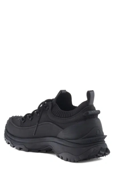 Moncler Trailgrip Lite3 Sneakers In Nubuck And Suede Leather In Black