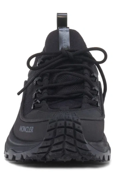 Moncler Trailgrip Lite3 Sneakers In Nubuck And Suede Leather In Black