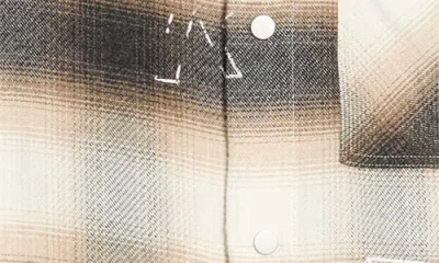Represent Flannel Shirt With All-over Initials In Brown