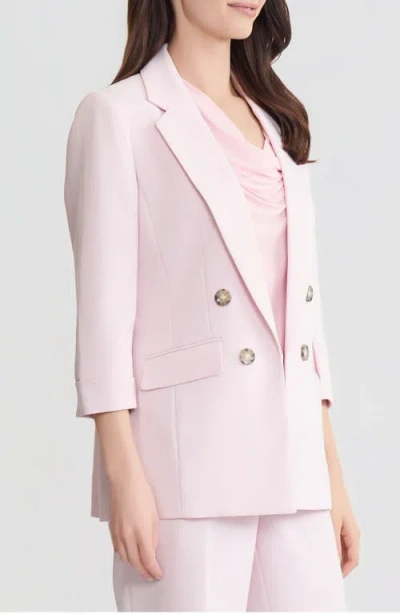 Kasper Double Breasted Blazer In Pink