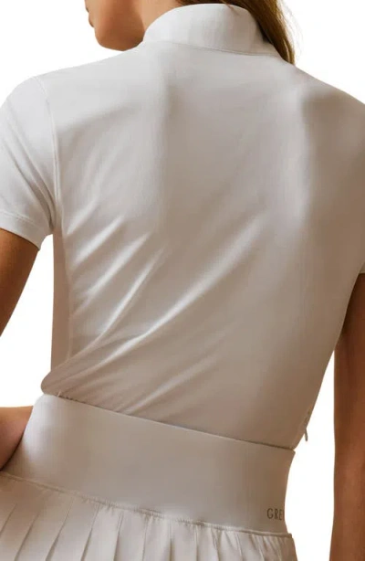 Greyson Halley Quarter Zip Top In Neutral