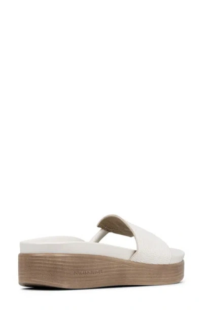 Donald Pliner Fifi Platform Slide Sandal In White