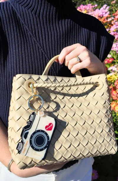 Solar Eclipse Ny Camera Key Chain Bag Charm In White