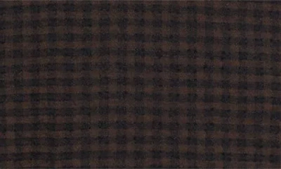 Frame Check Cotton & Wool Button-up Shirt In Brown