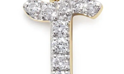 Monica Vinader Lab Grown Diamond Initial Pendant Charm In Silver