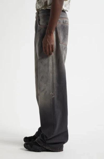 Acne Studios 2021 Distressed Wide Leg Jeans In Gray