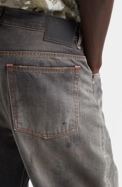 Acne Studios 2021 Distressed Wide Leg Jeans In Gray