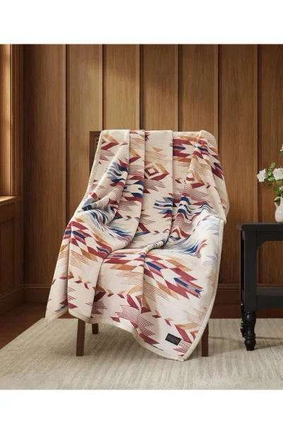Pendleton Wyeth Falls Plush Throw Blanket In Neutral